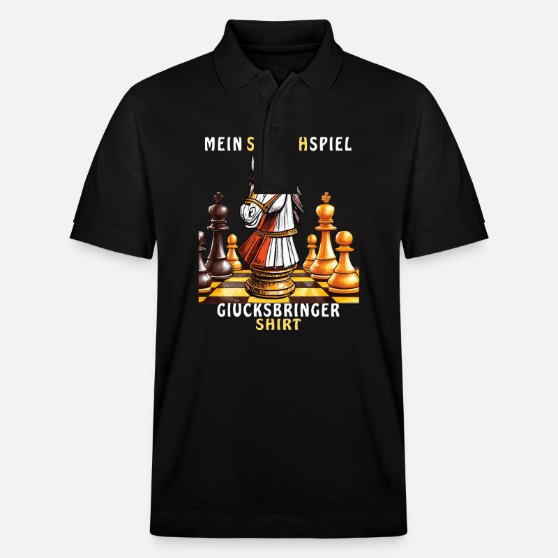 JEU D’ÉCHECS PORTE-BONHEUR CHEMISE - Polo PREPSTER bio Stanley/Stella Unisexe - noir