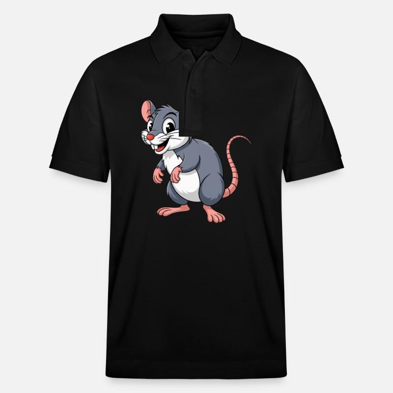 Ratte - Stanley/Stella Unisex Bio-Poloshirt PREPSTER - Schwarz