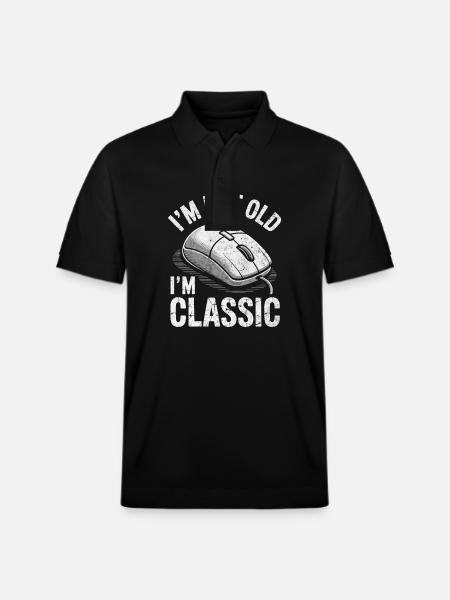 Funny In Classic Computer Mouse - Stanley/Stella Unisex Organic Polo Shirt PREPSTER - black