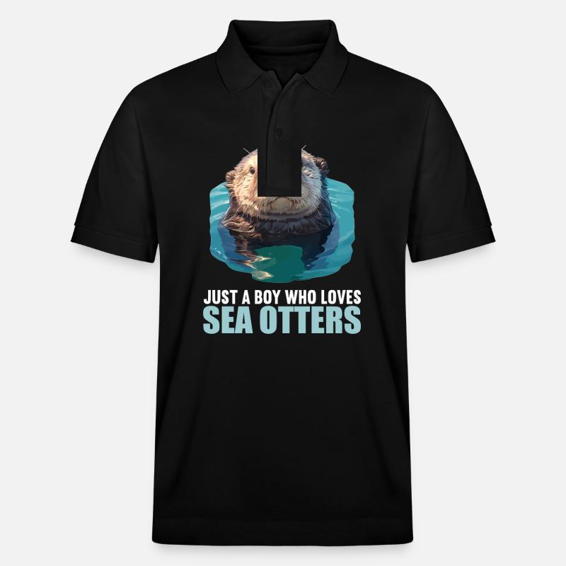 Loutre de mer - Polo PREPSTER bio Stanley/Stella Unisexe - noir
