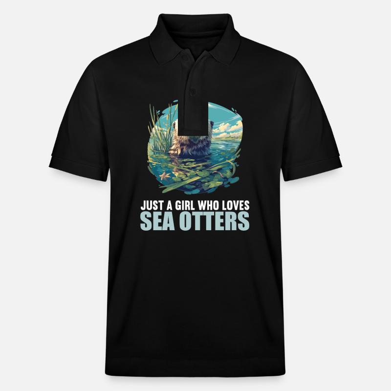 Loutre de mer - Polo PREPSTER bio Stanley/Stella Unisexe - noir