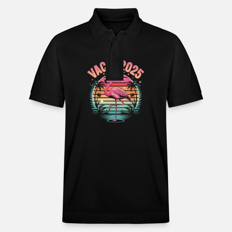 Flamingo Sommer 2025 - Stanley/Stella Unisex Bio-Poloshirt PREPSTER - Schwarz