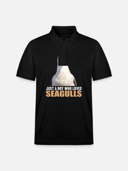 Seagulls Seagull - Stanley/Stella Unisex Organic Polo Shirt PREPSTER - black