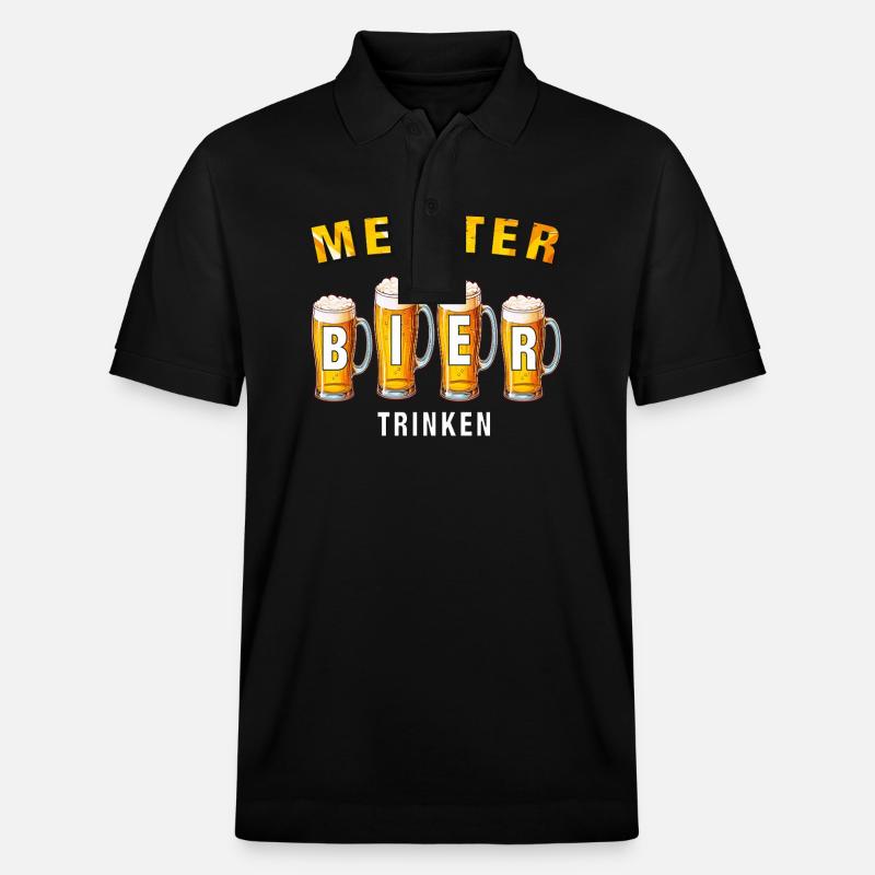 MASTER IN BEER DRINKING - Stanley/Stella Unisex Organic Polo Shirt PREPSTER - black