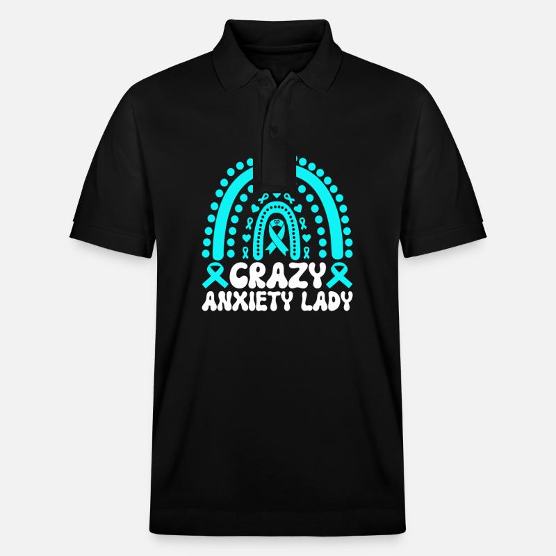 Angststörung Anxiety disorder - Stanley/Stella Unisex Bio-Poloshirt PREPSTER - Schwarz