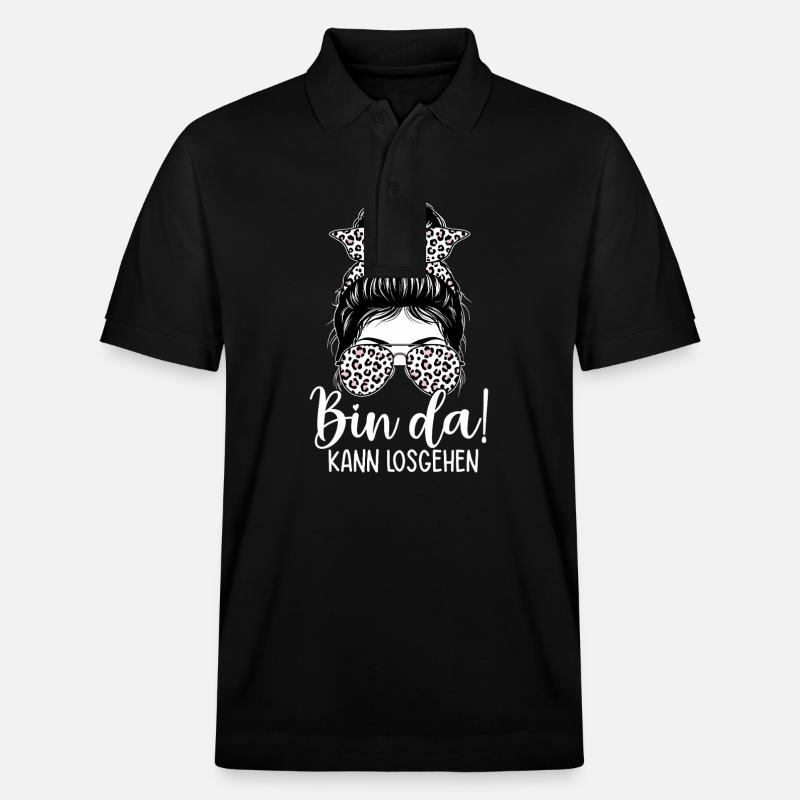 Bin Da Kann Losgehen - Stanley/Stella Unisex Bio-Poloshirt PREPSTER - Schwarz