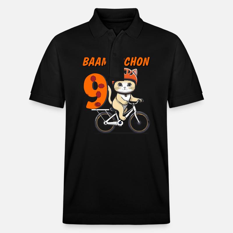 VÉLO CHAT BAAM !! DÉJÀ NEUF - Polo PREPSTER bio Stanley/Stella Unisexe - noir