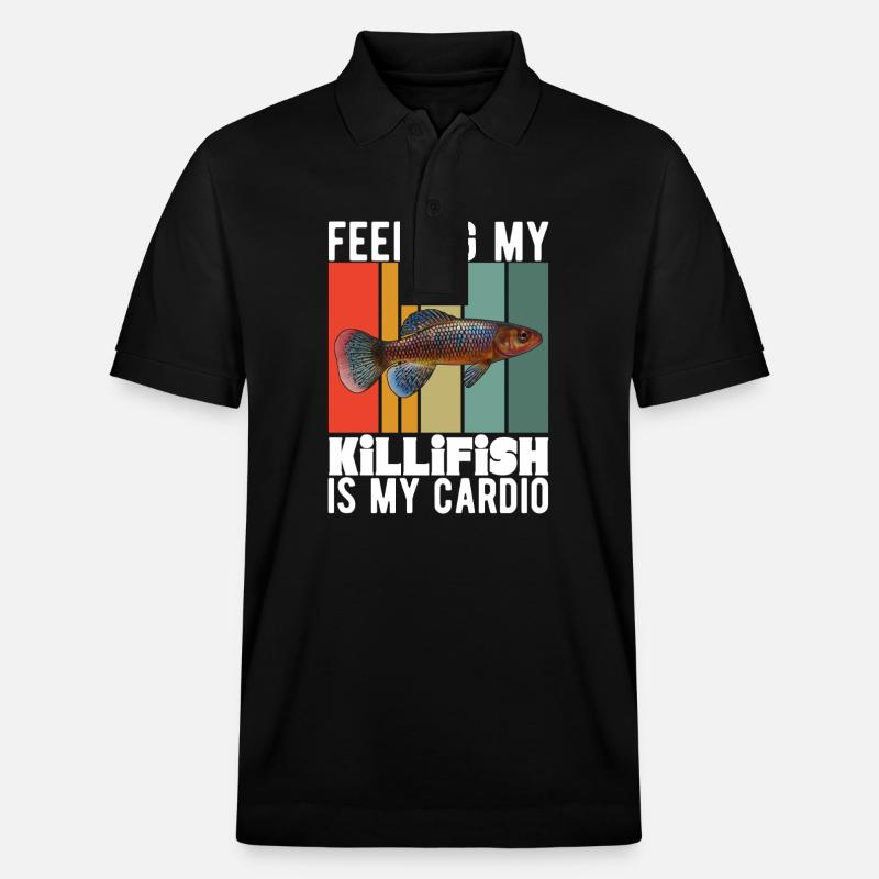 Killifisch Eierlegender Zahnkrapfen Aquarium - Stanley/Stella Unisex Bio-Poloshirt PREPSTER - Schwarz