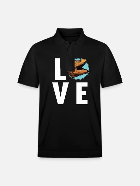Muræner Moræne ål - Stanley/Stella PREPSTER økologisk unisex poloshirt - sort
