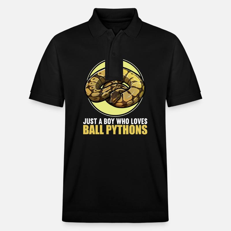 Ball Python Königspythons Königspython - Stanley/Stella Unisex Bio-Poloshirt PREPSTER - Schwarz