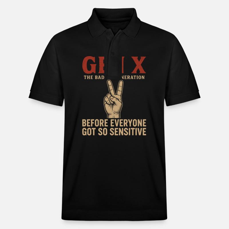Gen X Die Coole Generation - Stanley/Stella Unisex Bio-Poloshirt PREPSTER - Schwarz