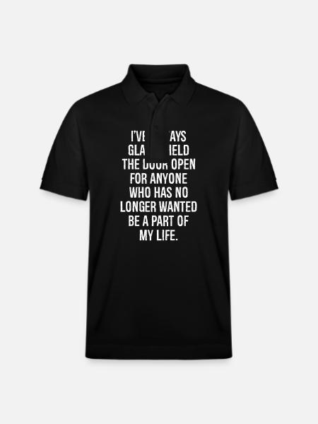 I've always gladly held the door open for anyone - Stanley/Stella Unisex Organic Polo Shirt PREPSTER - black