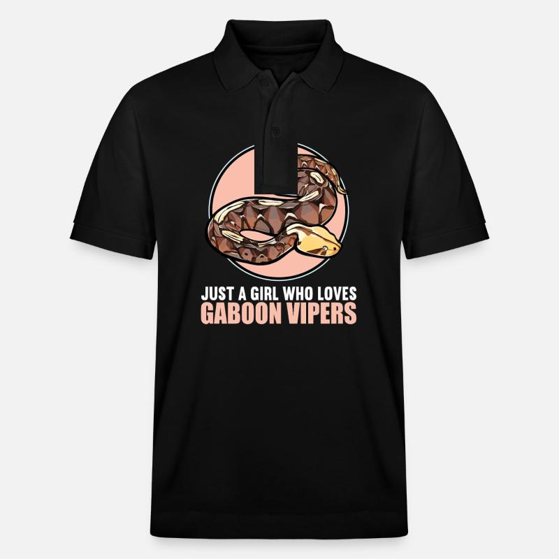 Gabunvipern Gabunviper - Stanley/Stella Unisex Bio-Poloshirt PREPSTER - Schwarz