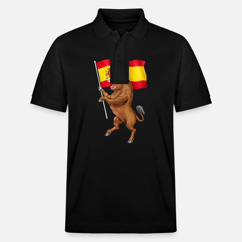Spanischer Stier - Stanley/Stella Unisex Bio-Poloshirt PREPSTER - Schwarz