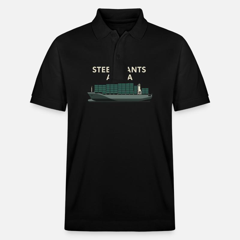 Schiff-sichtgerät Containerschiff Frachtschiff - Stanley/Stella Unisex Bio-Poloshirt PREPSTER - Schwarz