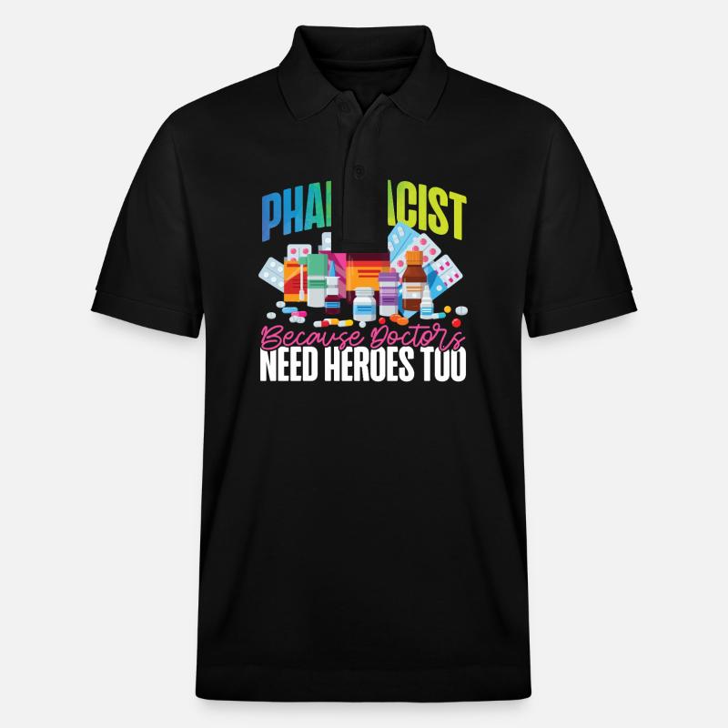 Technicien en pharmacie - Polo PREPSTER bio Stanley/Stella Unisexe - noir