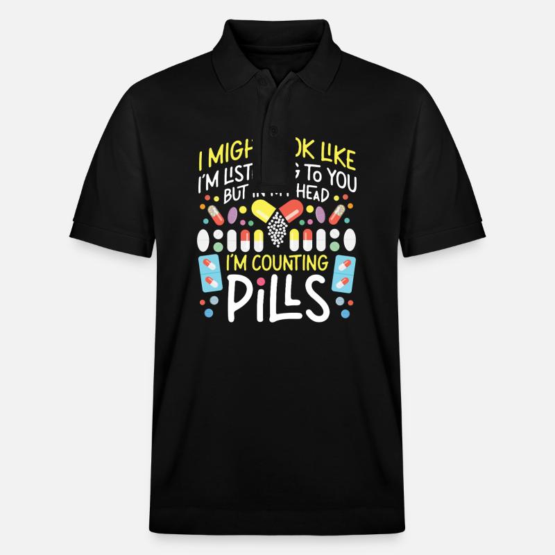 Pharmacy Tech Technician - Stanley/Stella Unisex Organic Polo Shirt PREPSTER - black