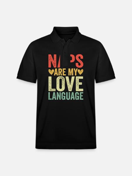 Naps Are My Love Language - Stanley/Stella Unisex Organic Polo Shirt PREPSTER - black
