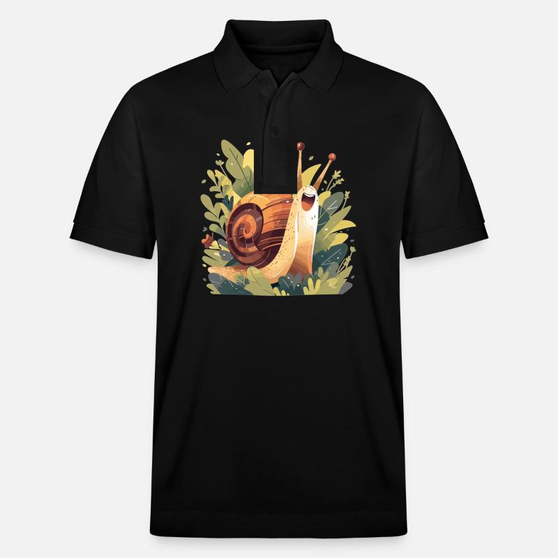 Escargots Escargot - Polo PREPSTER bio Stanley/Stella Unisexe - noir