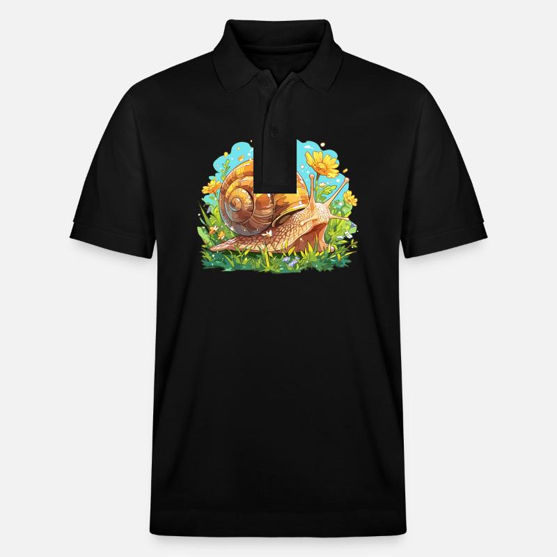 Escargots Escargot - Polo PREPSTER bio Stanley/Stella Unisexe - noir