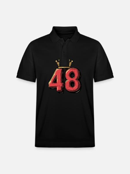 48 Zahl Krone - Stanley/Stella Unisex Bio-Poloshirt PREPSTER - Schwarz