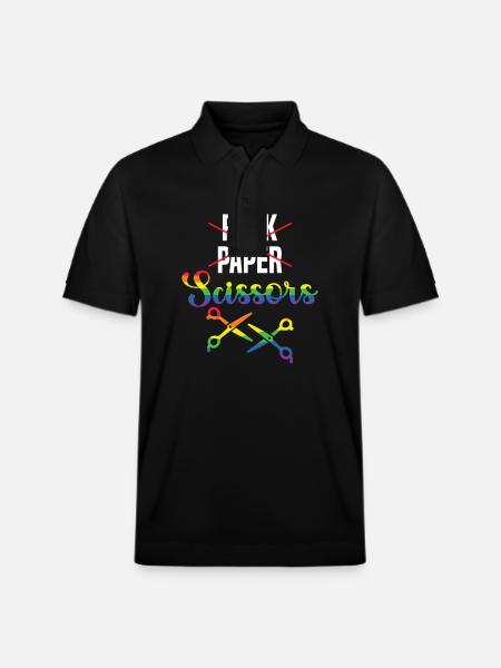 Homosexuality LGBTQ & LGBT Gay Lesbian - Stanley/Stella Unisex Organic Polo Shirt PREPSTER - black