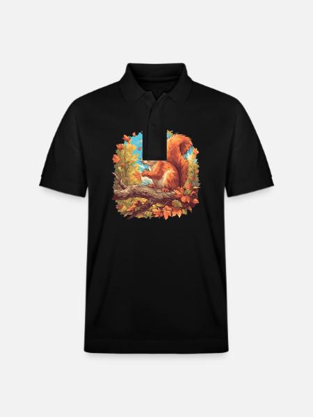 Eichhörnchen - Stanley/Stella Unisex Bio-Poloshirt PREPSTER - Schwarz