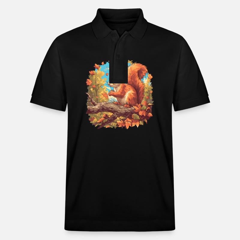 Eichhörnchen - Stanley/Stella Unisex Bio-Poloshirt PREPSTER - Schwarz