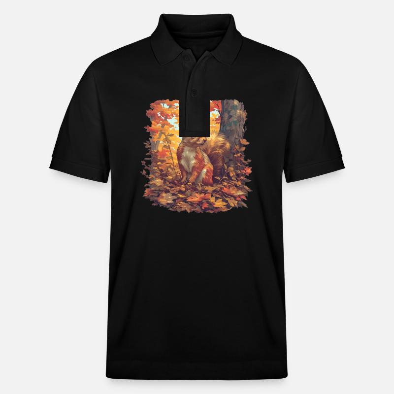 Eichhörnchen - Stanley/Stella Unisex Bio-Poloshirt PREPSTER - Schwarz