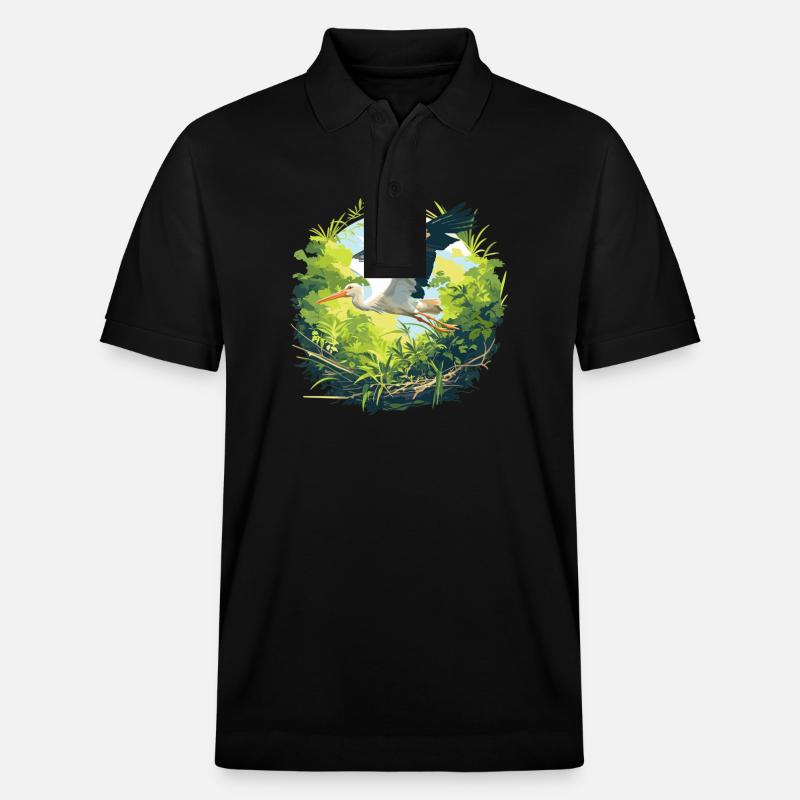 Störche Storch - Stanley/Stella Unisex Bio-Poloshirt PREPSTER - Schwarz