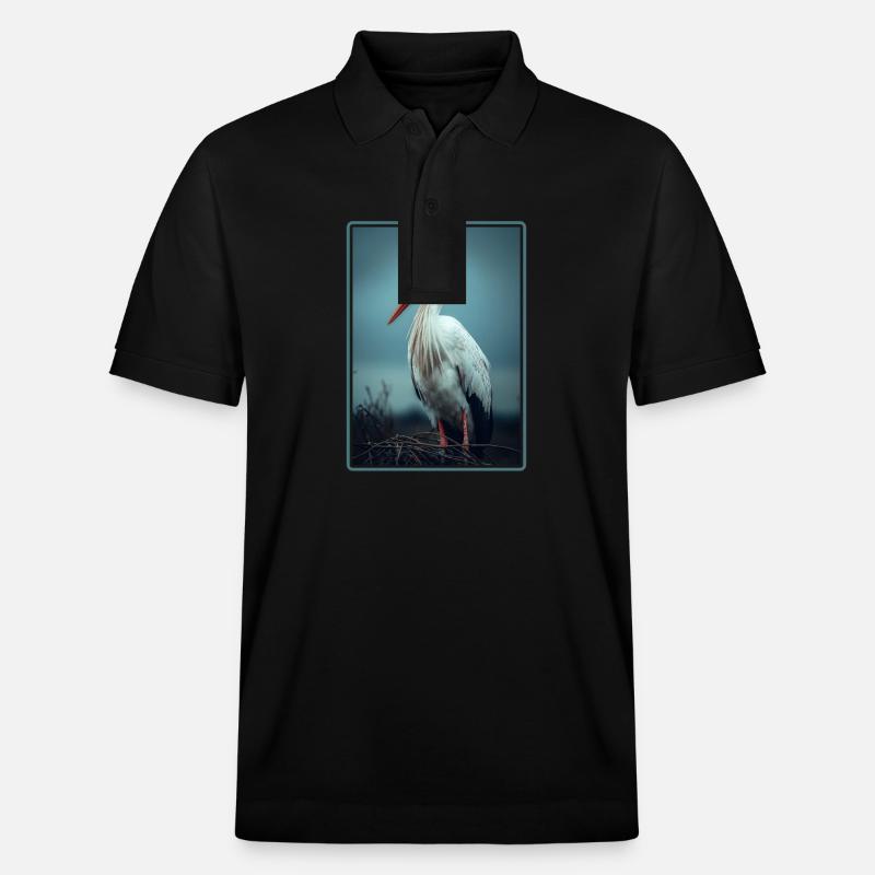 Störche Storch - Stanley/Stella Unisex Bio-Poloshirt PREPSTER - Schwarz