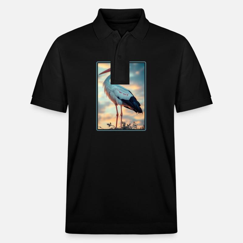 Störche Storch - Stanley/Stella Unisex Bio-Poloshirt PREPSTER - Schwarz