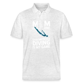 Diving diving board - Stanley/Stella Unisex Organic Polo Shirt PREPSTER - heather white - Front - Roxy (174cm) & Andy (188cm)