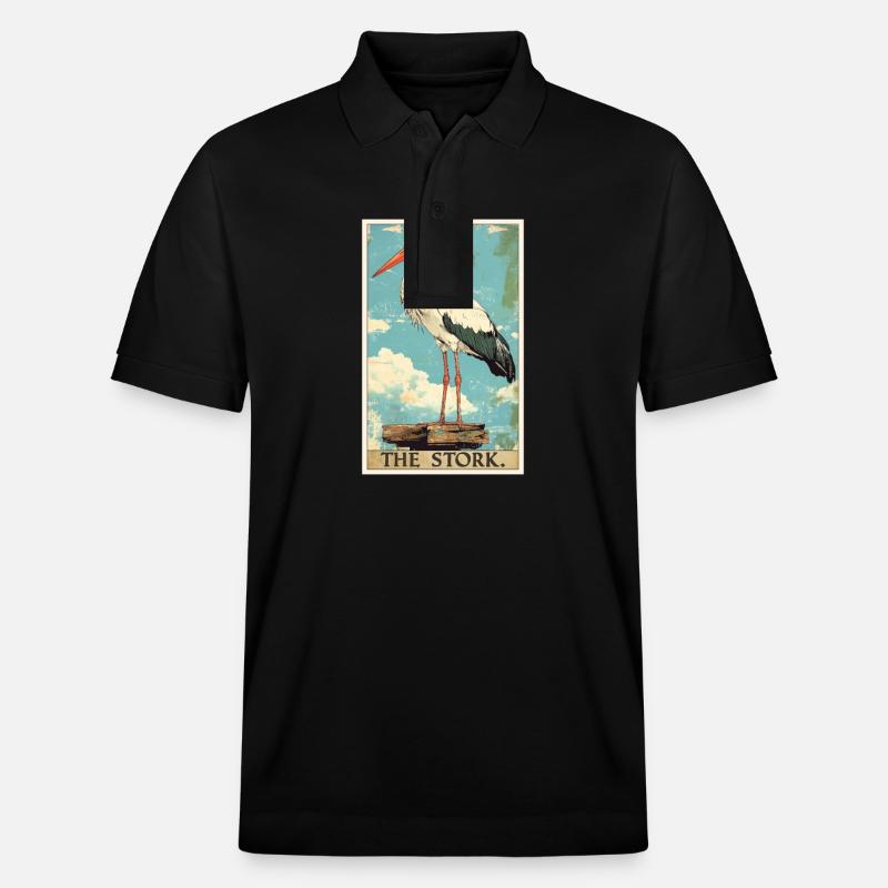 Störche Storch - Stanley/Stella Unisex Bio-Poloshirt PREPSTER - Schwarz