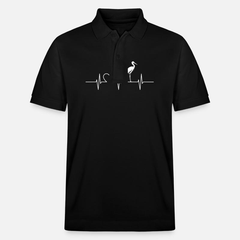 Störche Storch - Stanley/Stella Unisex Bio-Poloshirt PREPSTER - Schwarz