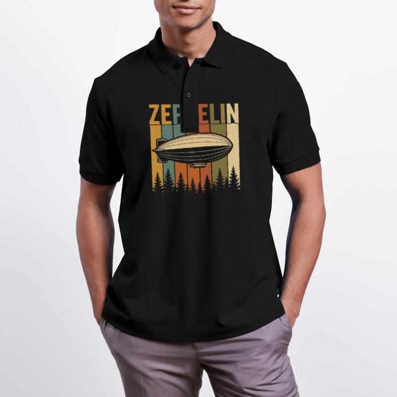 Conception rétro du dirigeable Zeppelin Polo PREPSTER bio Stanley/Stella Unisexe