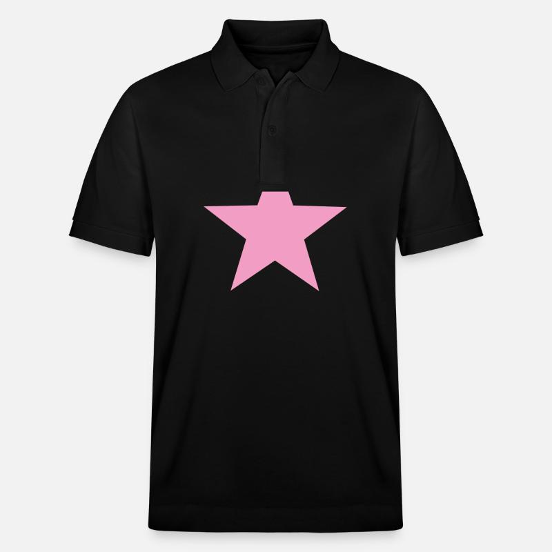 pink star pinker Stern - Stanley/Stella Unisex Bio-Poloshirt PREPSTER - Schwarz