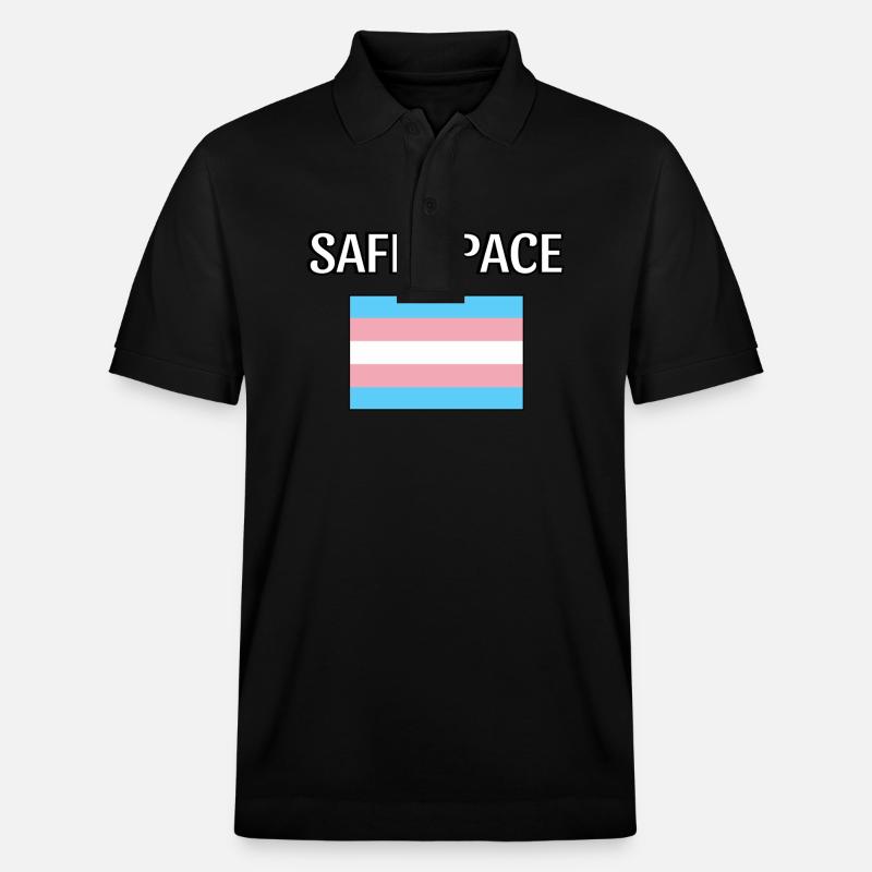 TRANS Safe Space - Transgender Pride - Stanley/Stella Unisex Bio-Poloshirt PREPSTER - Schwarz