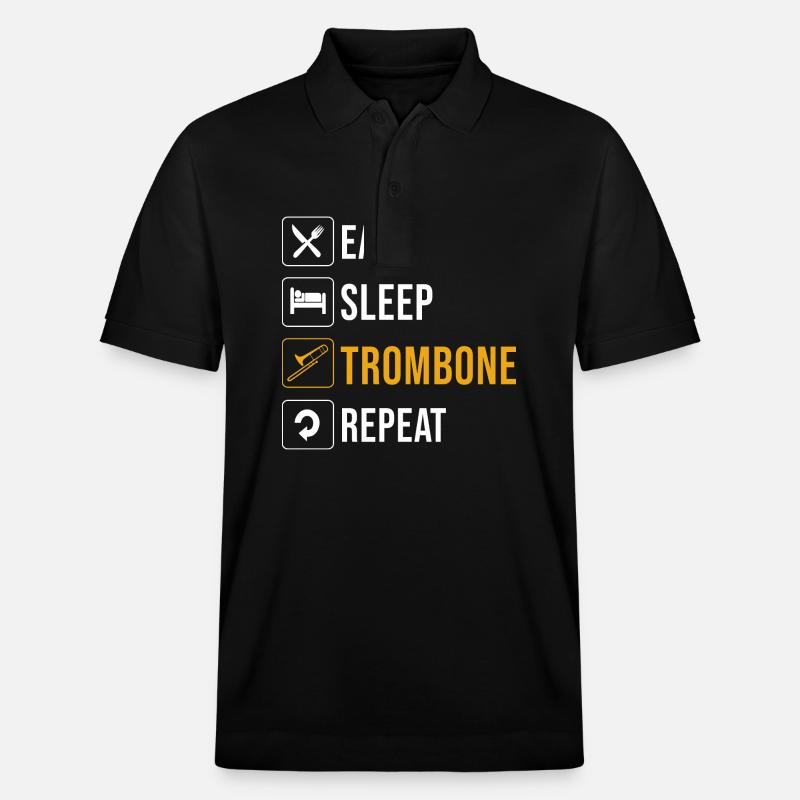 Trombone - Stanley/Stella Unisex Organic Polo Shirt PREPSTER - black