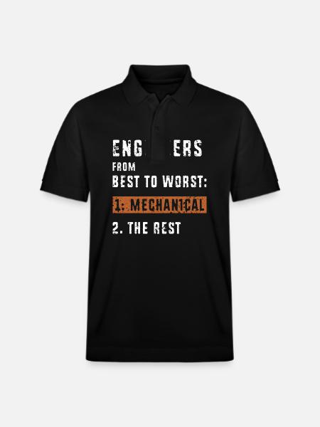 Mechanical Engineer - Stanley/Stella Unisex Organic Polo Shirt PREPSTER - black