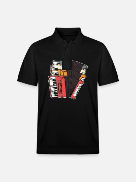 Accordéon - Polo PREPSTER bio Stanley/Stella Unisexe - noir