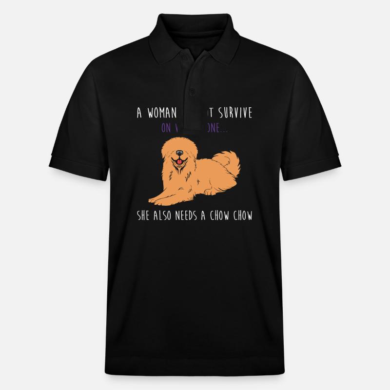Chow Chow Hund - Stanley/Stella Unisex Bio-Poloshirt PREPSTER - Schwarz