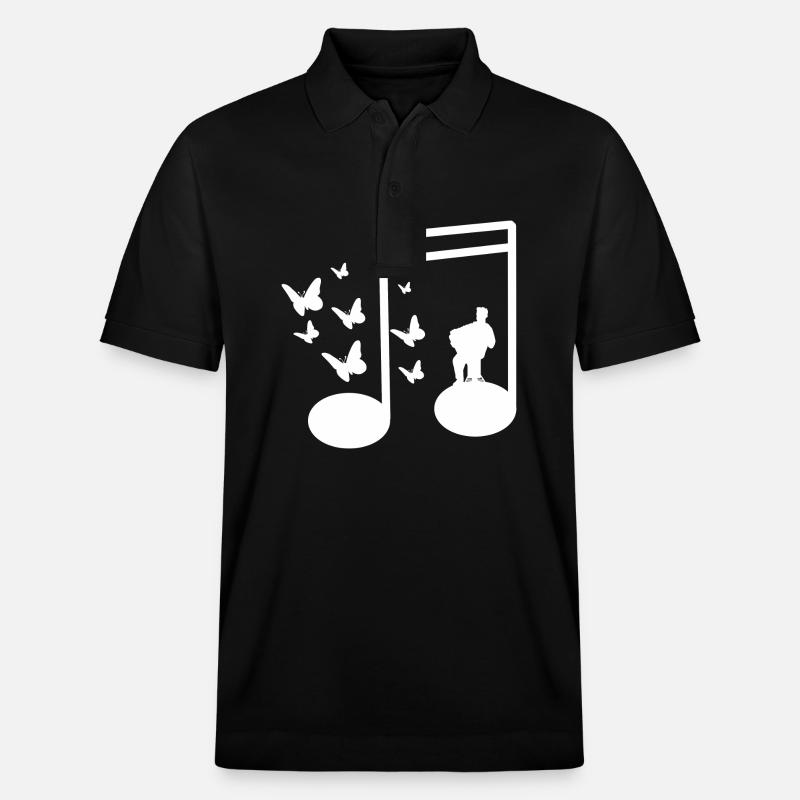 Akkordeon - Stanley/Stella Unisex Bio-Poloshirt PREPSTER - Schwarz