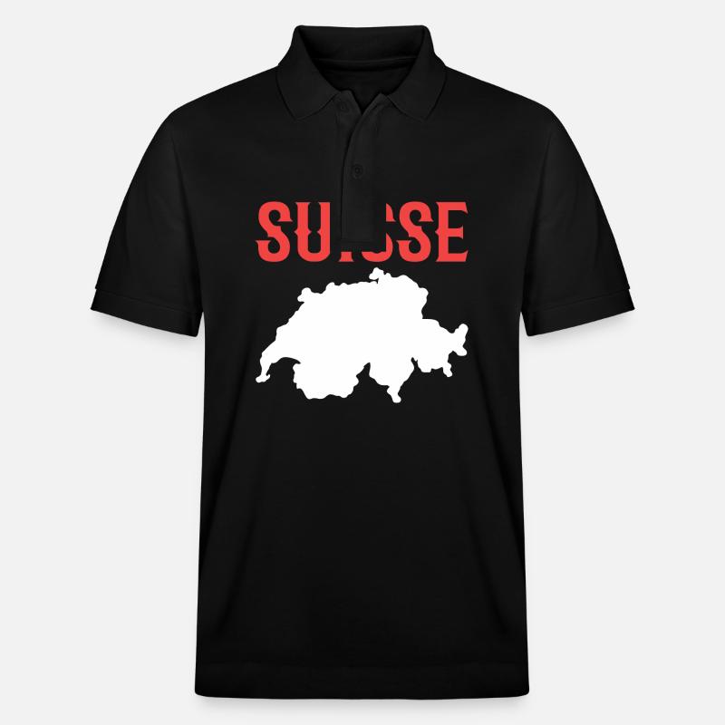 Schweiz Schweizer Schweizerdeutsch - Stanley/Stella Unisex Bio-Poloshirt PREPSTER - Schwarz