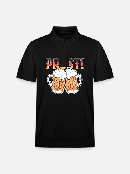 Germany Cheers - Stanley/Stella Unisex Organic Polo Shirt PREPSTER - black