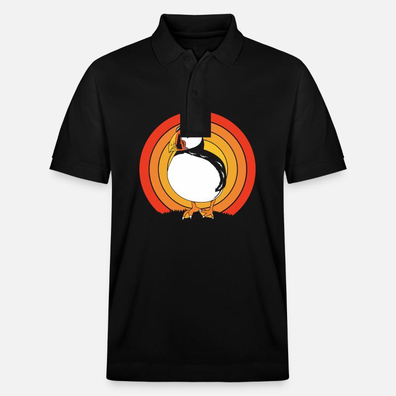 Papageientaucher Puffin - Stanley/Stella Unisex Bio-Poloshirt PREPSTER - Schwarz
