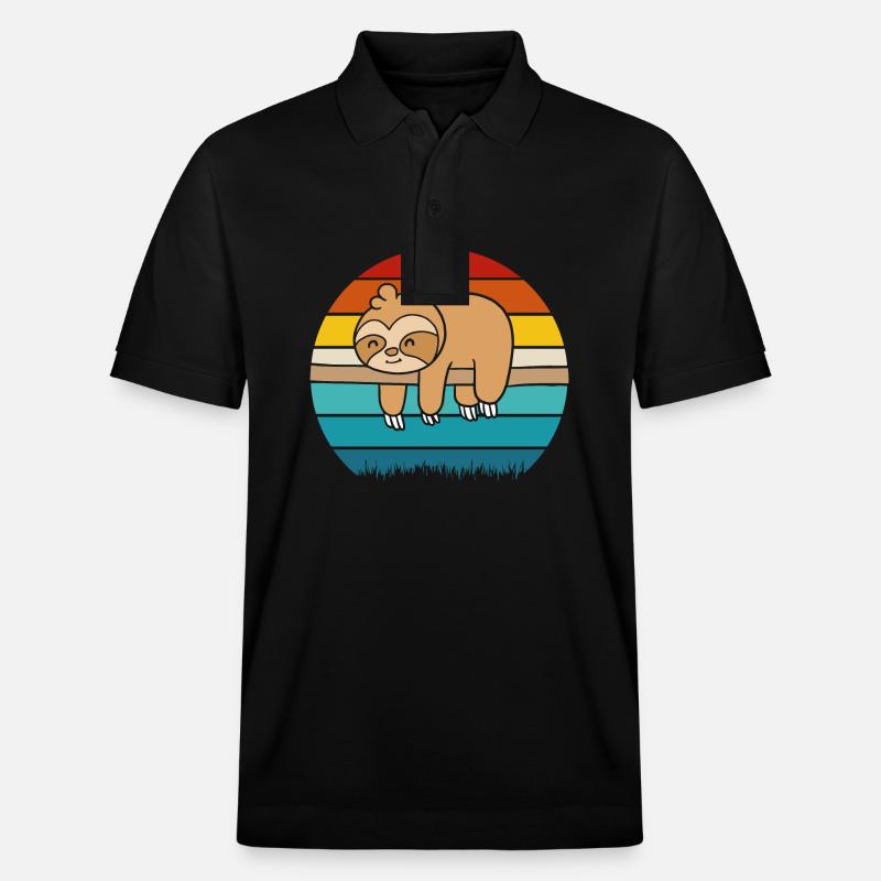 Faultier - Stanley/Stella Unisex Bio-Poloshirt PREPSTER - Schwarz