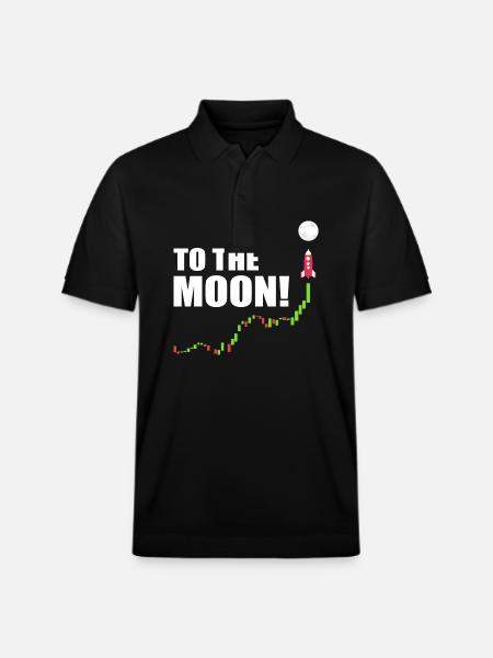 Bitcoin To The Moon - Stanley/Stella Unisex Organic Polo Shirt PREPSTER - black