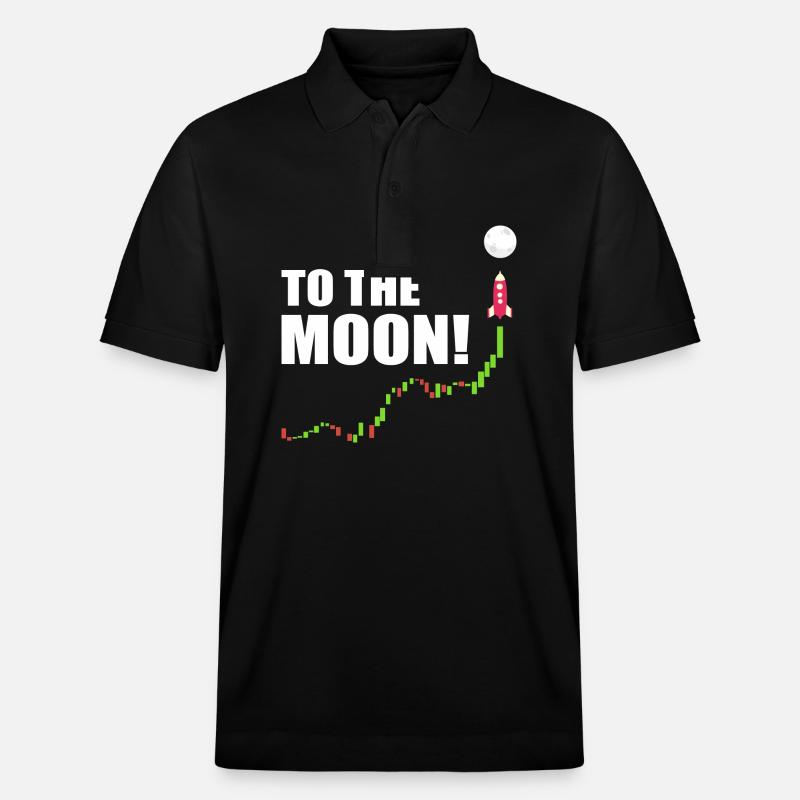 Bitcoin à la lune - Polo PREPSTER bio Stanley/Stella Unisexe - noir