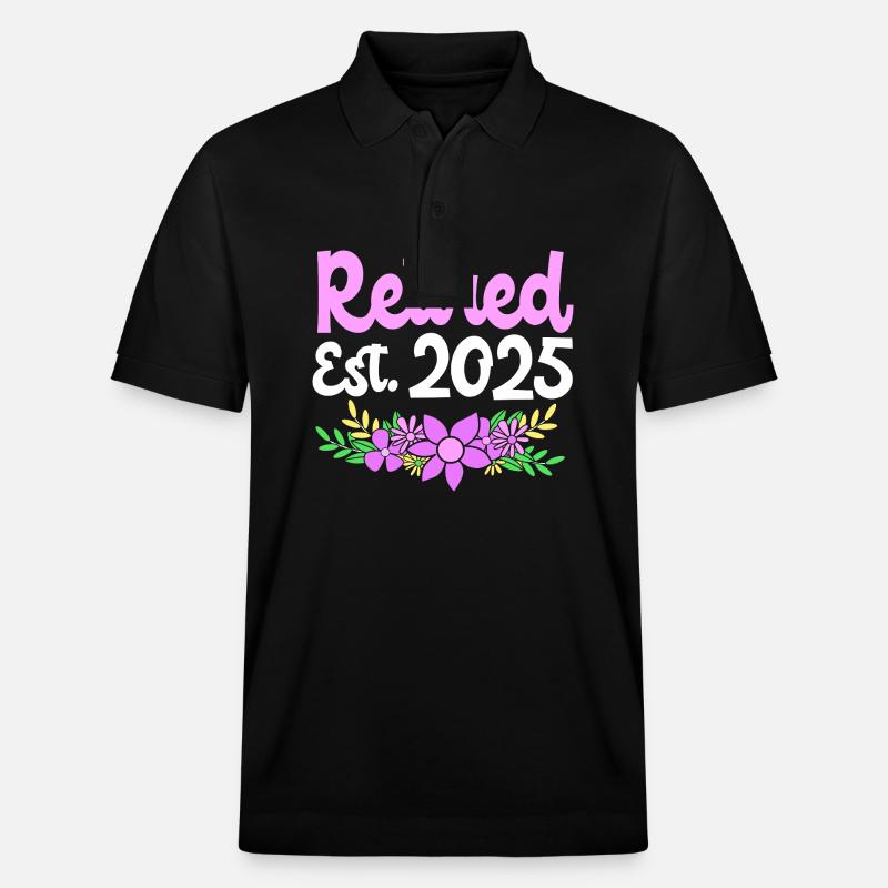 Retraite 2025 Retraité Pension Retraité - Polo PREPSTER bio Stanley/Stella Unisexe - noir